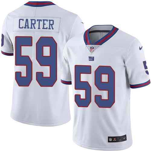 Nike Men & Women & Youth Giants 59 Lorenzo Carter White Color Rush Limited Jersey,We sell and wholesale Nike Men & Women & Youth Giants 59 Lorenzo Carter White Color Rush Limited Jersey on line form chian!